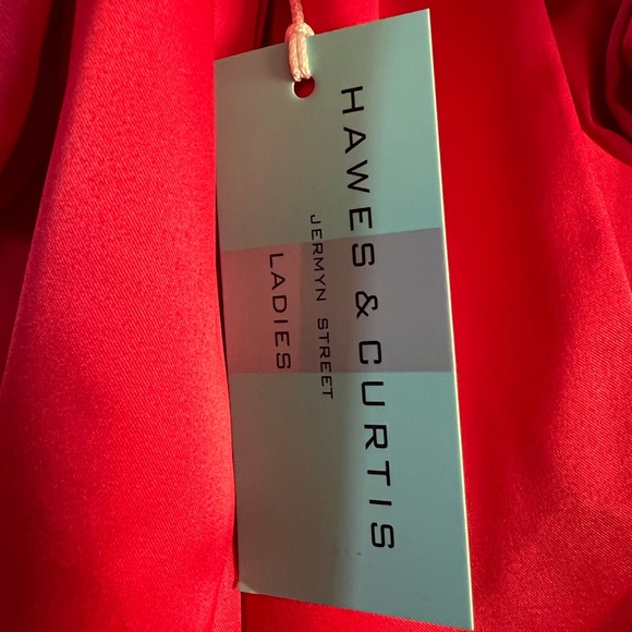 Hawes and Curtis Red fitted Pussy Bow Blouse - Picture 6 of 6